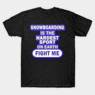 Men's Boys Snowboard Kite Snow Piste Powder T-Shirt